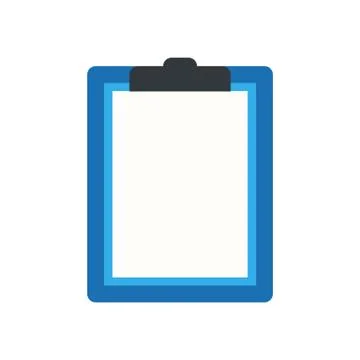 Icon clipboard checklist or document with checkmark with text in flat style Ilustración de archivo