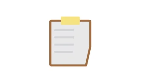 Icon of a clipboard, symbolizing organization and document management. Stock Footage 332905048