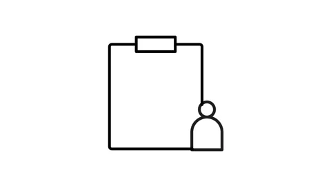 Icon of a clipboard, symbolizing organization and document management. 動画素材 332913353