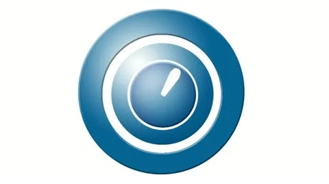 Icon of clock. hand quickly turns the minutes and hours. Stock Footage 12010729