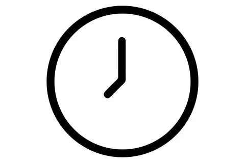 Icon clock high quality black style pixel perfect Illustrazione stock