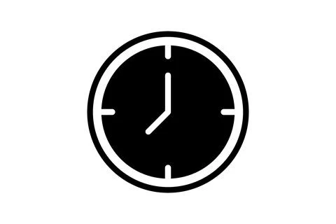 Icon clock high quality black style pixel perfect イラスト素材