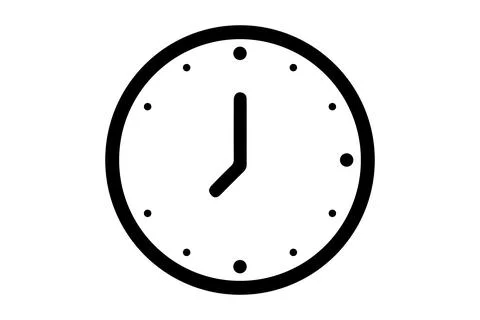 Icon clock high quality black style pixel perfect Stock-Illustration