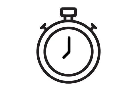Icon clock high quality black style pixel perfect Stock-Illustration