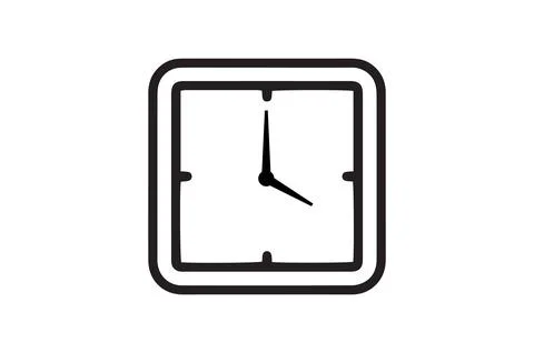 Icon clock high quality black style pixel perfect 스톡 일러스트