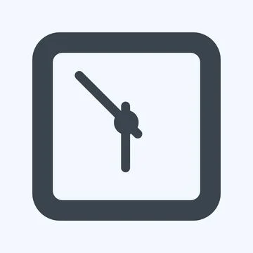 Icon Clock. suitable for Home symbol. glyph style. simple design editable. de Stock Illustration