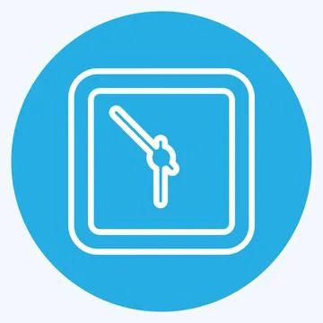 Icon Clock. suitable for Home symbol. blue eyes style. simple design editable Stock Illustration