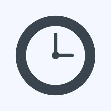 Icon Clock. suitable for party symbol. glyph style. simple design editable. d Stock Illustration