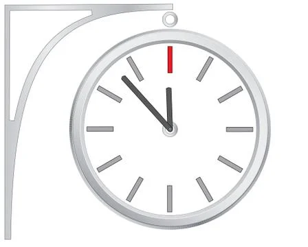 Icon clock, vector Stock Illustration