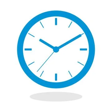 Icon of a clock for website or mobile application Stock Illustration