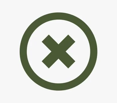 Icon close button on white background Stock Illustration