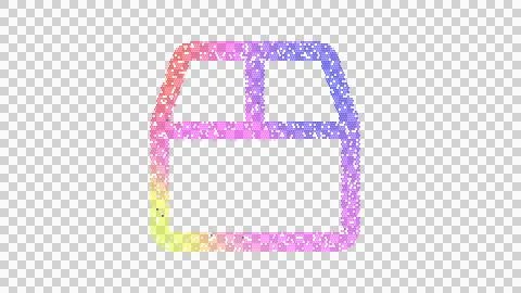 Icon closed box is made up of LED square shapes. There are bright diodes and 스톡 일러스트