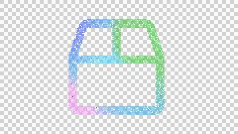 Icon closed box is made up of LED square shapes. There are bright diodes and Stock Illustration