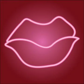 Icon closed lips. Stock Illustration