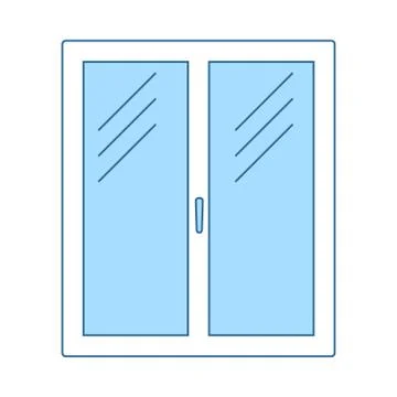 Icon Of Closed Window Frame Stock Illustration