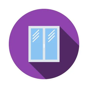Icon Of Closed Window Frame Stock Illustration