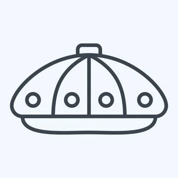 Icon Cloth Cap. related to Hat symbol. line style. simple design editable. .. Stock Illustration