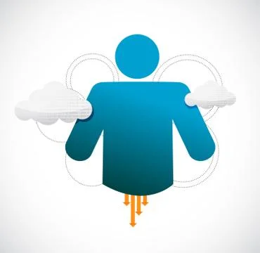 Icon cloud computing illustration design イラスト素材