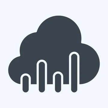 Icon Cloud Development. related to Development symbol. glyph style Stock Illustration