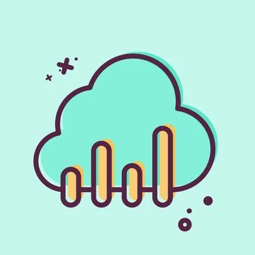 Icon Cloud Development. related to Development symbol. MBE style Stock Illustration