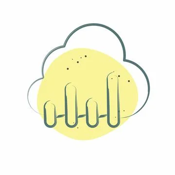 Icon Cloud Development. related to Development symbol. Color Spot Style Illustrazione stock