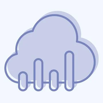 Icon Cloud Development. related to Development symbol. two tone style Stock Illustration