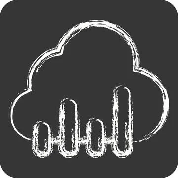 Icon Cloud Development. related to Development symbol. chalk Style Illustrazione stock