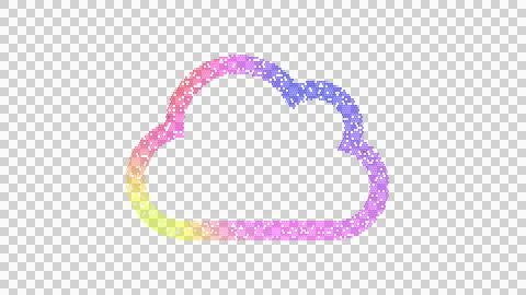 Icon cloud is made up of LED square shapes. There are bright diodes and there Stock Illustration