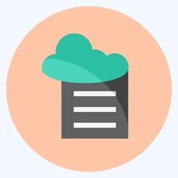 Icon Cloud Reporting. suitable for data analytics symbol. flat style. simple  Illustrazione stock