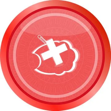 Icon on the clouds with plus sign Stock-Illustration