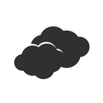 Icon clouds, storms and bad weather Stock Illustration