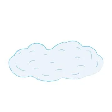 Icon clouds. Vector illustration. Repeated clouds drawn by hand. Romantic p.. Stock Illustration