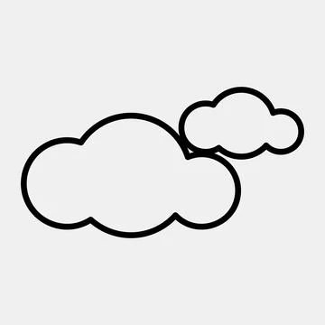Icon cloudy. Weather elements symbol. Icons in line style. Good for prints,.. Stock Illustration