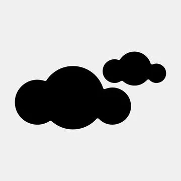 Icon cloudy. Weather elements symbol. Icons in glyph style. Good for prints.. イラスト素材