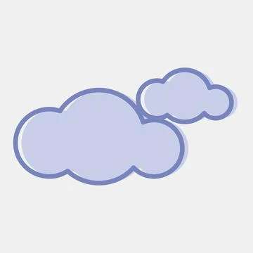 Icon cloudy. Weather elements symbol. Icons in two tone style. Good for pri.. イラスト素材
