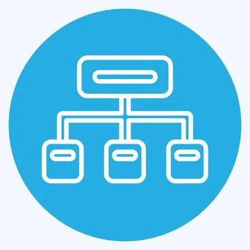 Icon Clustering. related to Machine Learning symbol. blue eyes style. simpl.. イラスト素材
