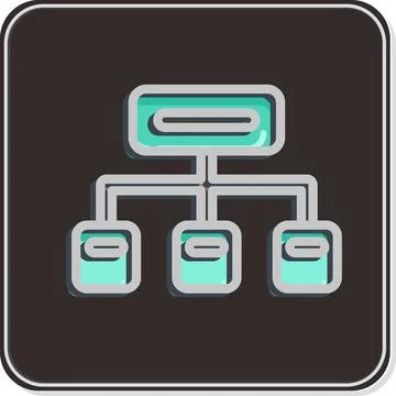 Icon Clustering. related to Machine Learning symbol. Glossy Style. simple d.. 库存插图