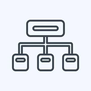 Icon Clustering. related to Machine Learning symbol. line style. simple des.. Stock Illustration