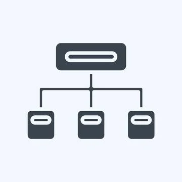 Icon Clustering. related to Machine Learning symbol. glyph style. simple de.. Stock Illustration