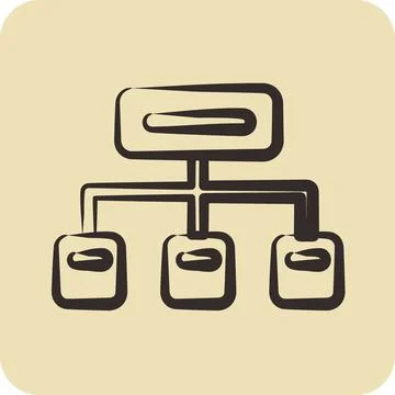 Icon Clustering. related to Machine Learning symbol. hand drawn style. simp.. イラスト素材