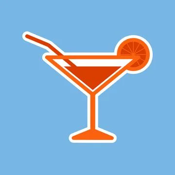 Icon of the cocktail. Stock Illustration