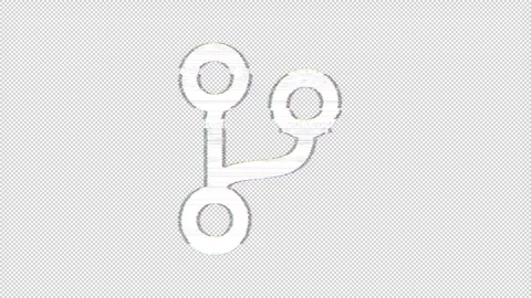 Icon code branch is distorted. Glitch. Noise, chromatic aberration, geometric Stock Footage 302621624