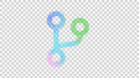 Icon code branch is made up of LED square shapes. There are bright diodes and Stock Illustration