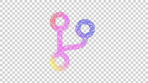 Icon code branch is made up of LED square shapes. There are bright diodes and Stock Illustration