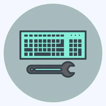 Icon Code Engineering. suitable for data analytics symbol. color mate style.  イラスト素材