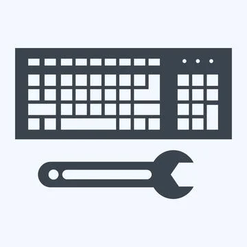 Icon Code Engineering. suitable for data analytics symbol. glyph style. simpl Stock Illustration