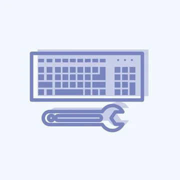 Icon Code Engineering. suitable for data analytics symbol. two tone style. si Stock-Illustration