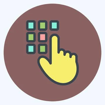 Icon Code Lock. suitable for Security symbol. color mate style. simple design Stock-Illustration