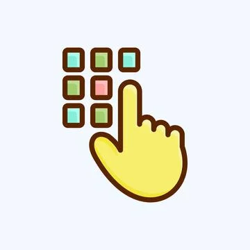 Icon Code Lock. suitable for Security symbol. flat style. simple design edita Stock-Illustration