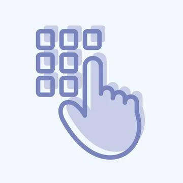 Icon Code Lock. suitable for Security symbol. two tone style. simple design e イラスト素材